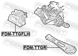 Febest FDM-TTGR Rear Transmission Mount