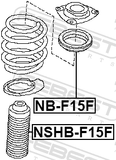 Febest NB-F15F Front Shock Absorber Bearing