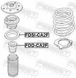 Febest FDD-CA2F Front Shock Absorber Jounce Bumper