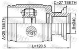Febest 0311-CIV5DRH Front Inner CV Joint Right 29X40X27