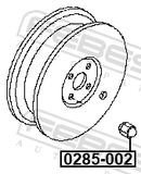 Febest 0285-002 Wheel Nut M14X1.5 L42.3