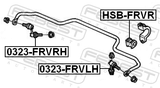 Febest HSB-FRVR Rear Stabilizer Bar Bush D17
