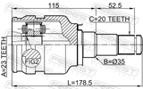 Febest 0111-ZRT270 Inner CV Joint 23X35X20