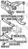 Febest MAB-055 Rear Trailing Rod Bushing