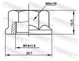 Febest 0831-001 Nut