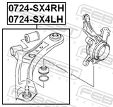 Febest 0724-SX4RH Right Front Arm