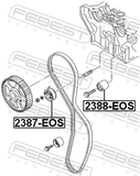 Febest 2388-EOS Pulley Idler Timing Belt
