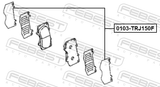 Febest 0103-TRJ150F Disc Brake Clip Set