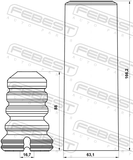 Febest BMSHB-E90R-KIT Boot With Jounce Bumper Rear Shock Absorber Kit