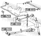 Febest TAB-133 Rear Trailing Rod Bushing