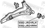 Febest 0382-JRD1RLH Rear Wheel Hub LH