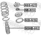 Febest NSS-023 Front Shock Absorber Mounting