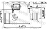 Febest 0311-YF6RH Inner CV Joint Right 35X42X31