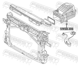 Febest VWSB-006 Air Filter Housing Mounting Bush