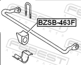 Febest BZSB-463F Front Stabilizer Bar Bush D37.5