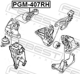 Febest PGM-407RH Right Engine Mount