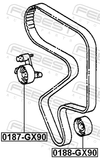 Febest 0188-GX90 Pulley Idler Timing Belt