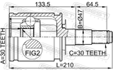 Febest 0111-FZJ100 Inner CV Joint 30X47X30