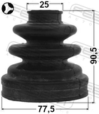 Febest 0115-ACA20RT Boot Inner CV Joint Kit 90.5X77.5X25