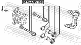 Febest 0175-AGV10F Front Brake Caliper Repair Kit (Set For Two Sides)