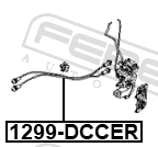 Febest 1299-DCCER Outer Door Lock Cable