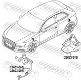 Febest 23603-019 Rear Level Sensor (With Bracket, With Link)