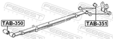 Febest TAB-351 Rear Leaf Spring Bushing