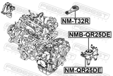 Febest NM-T32R Rear Engine Mount