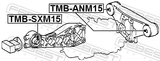 Febest TMB-ANM15 Differential Mount Bushing