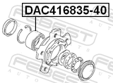 Febest DAC416835-40 Front Wheel Bearing 41X68X35X40