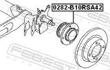 Febest 0282-B10RSA42 Rear Wheel Hub