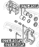 Febest 0276-R50F Front Caliper Piston D44.4