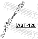 Febest AST-120 Lower Intermediate Steering Shaft