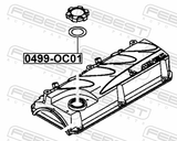 Febest 0499-OC01 Oil Filler Cap Gasket