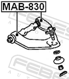 Febest MAB-830 Bushing, Front Upper Control Arm