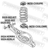 Febest MZSI-CX5LOWR Rear Spring Lower Seat