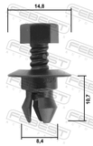Febest 88570-166 Retainer Clip