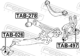 Febest TAB-497 Rear Knuckle Bushing