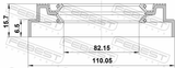 Febest 95QDS-841100716X Oil Seal Front Hub 82X100.3X7.8X15.8