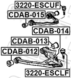 Febest 3220-ESCLF Ball Joint Front Lower Arm