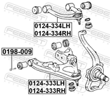Febest 0124-333LH Left Lower Front Arm