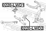 Febest 0220-LWD2 Ball Joint Front Lower Arm