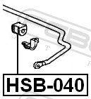 Febest HSB-040 Rear Stabilizer Bar Bush D14