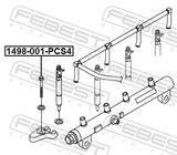 Febest 1498-001-PCS4 Bolt PCS4