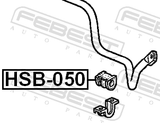 Febest HSB-050 Front Stabilizer Bar Bush D27.2