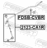 Febest 2123-CA1R Rear Stabilizer Link / Sway Bar Link