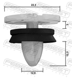 Febest 88570-212 Retainer Clip