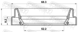 Febest 95FDY-54680808C Drive Shaft Oil Seal 52.2X68.3X8.2X8.2