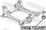 Febest VWAB-TOUARF Subframe Bushing