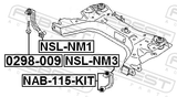 Febest NSL-NM3 Front Subframe Mounting Link Left
